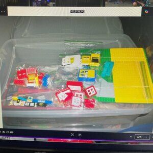 BAG OF MISC. LEGO PIECES  - DOORS, WINDOWS, FLATS, ETC. - ITEM # 5 - 34